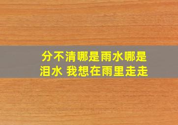 分不清哪是雨水哪是泪水 我想在雨里走走